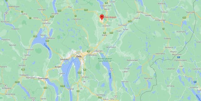 Карта аэропортов Осло
