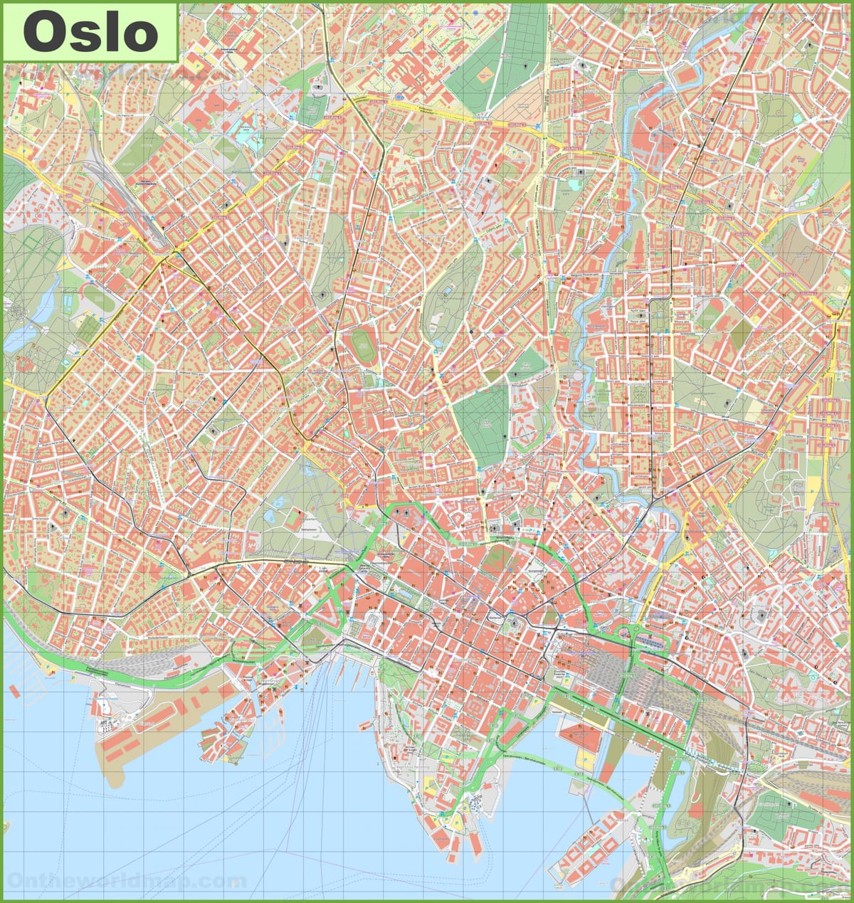 Карта улиц Осло