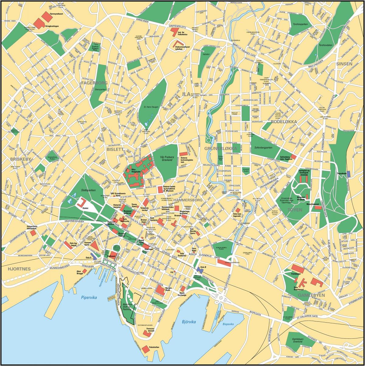 Карта города Осло